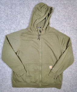 Carhartt Force Lightweight Sweatshirt Hoodie Full Zip Jacket XL Green 105655 - Picture 1 of 11