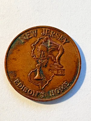 Nueva Jersey Thomas Edison Home Token (yx18) Foto 1 de 4