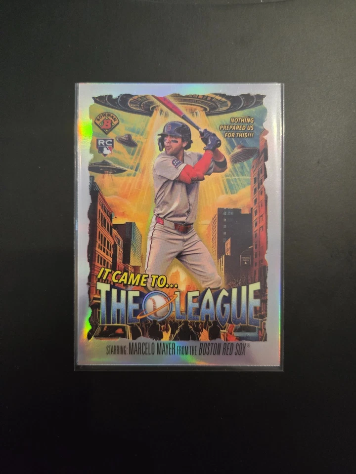 MARCELO MAYER 2025 Bown Chrome Baseball IT CAME TO THE LEAGUE ! ROOKIE - Image 1 of 1