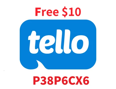 $10 Tello Referral  Account CREDIT, promo code P38P6CX6 - Image 1 of 3
