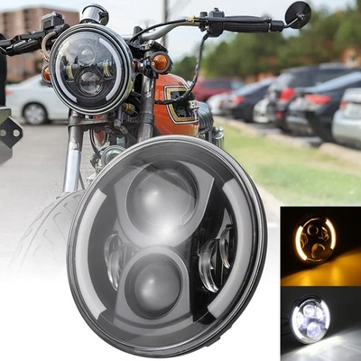 7 Zoll LED Motorrad Scheinwerfer Hi/Lo Für Honda CB350 CB450 CB550 CB750 CB900 - Bild 1 von 4