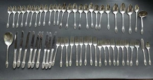 1847 Rogers International Silverplate FIRST LOVE Lot of 56 Pieces Flatware - Picture 1 of 7
