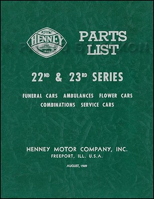1948 1949 1950 Packard Henney Peças Livro Ouvir Ambulância Carro Funerário Flor  - Imagem 1 de 4