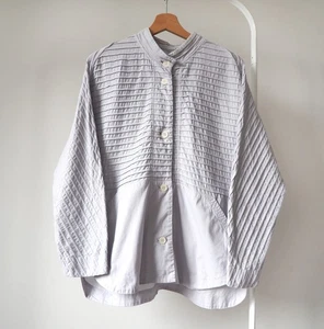 Yacco Maricard shirt jacket textured lagenlook avant garde minimal natural 2 (L2 - Imagen 1 de 7