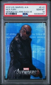 2012 UPPER DECK MARVEL AVENGERS HEROES EVOLVE #E-41 NICK FURY POP 5 PSA 10 - Picture 1 of 5