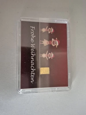 Rentier Nici“ Geschenk Weihnachten Goldbarren in Geschenkkugel 1g 2g 3,1g Zertif - Bild 1 von 2
