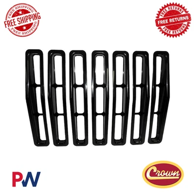 Insertos de rejilla automotriz Crown negros para Jeep Wrangler YJ RT26031 1987-1995 Foto 1 de 2