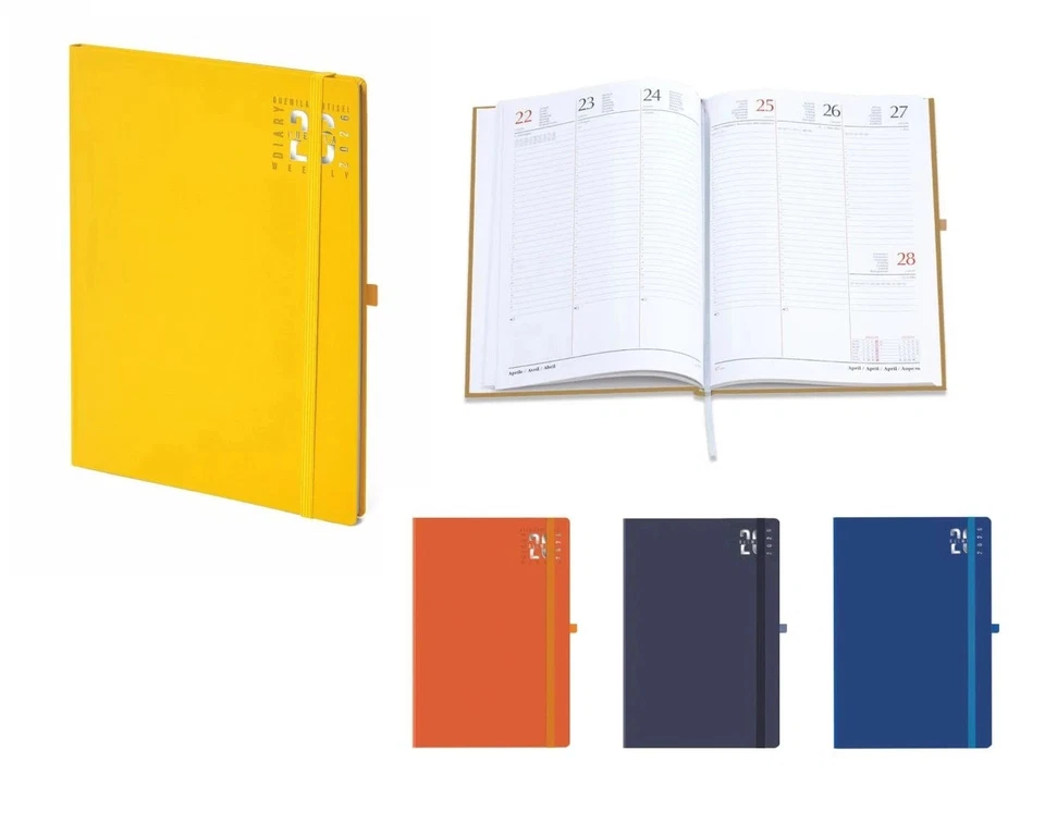 Agenda settimanale con elastico 2026 - dim.  17x24 cm - 0146 - scegli colore - Immagine 1 di 1