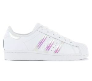 Adidas originals superstar J Mujer Sneaker Blanco FV3139 Ocio Zapatos Piel Nuevo