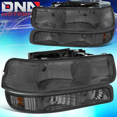 Lámpara de parachoques tintada para Chevy Silverado-2006 Suburban Tahoe 1999-2002 Foto 1 de 4