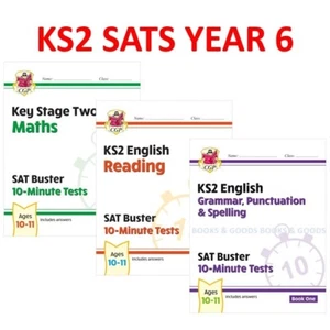 KS2 Year 6 Sats Buster Maths Reading Grammar 10 Minute Tests Book 1 with Answer - Picture 1 of 12
