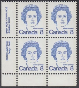 Canada - #593B 8c Queen Elizabeth II Plate Block #6 - MNH - Picture 1 of 1