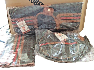 Difícil de encontrar Nuevo Juego de 3 piezas de equipaje a rayas Mr Roberts Forest Glen Status años 80 con caja Foto 1 de 4