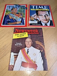 3 TIME / NEWSWEEK Magazine w/ SPAIN LEADERS Franco / Don Juan / Adolfo Suarez - Foto 1 di 4