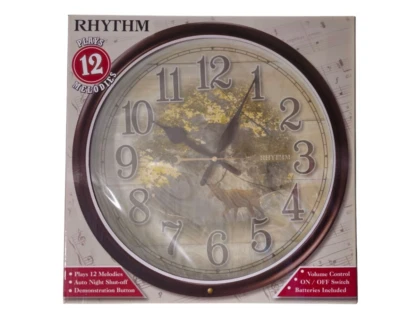 Rhythm 14" Melody Wall Clock - Image 1 of 4