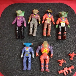 VNT. 1987 Dino Riders Action 6 Figures 3 Weapons Emperador Krulos&Cobrus..F#2 - Picture 1 of 12