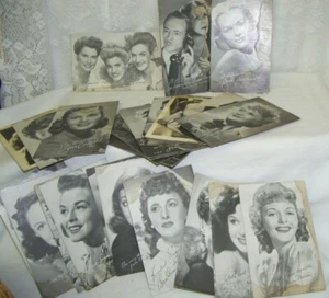 31 Actors Actress Antique Photo Cards Female Judy Garland Joan Davis etc - Picture 1 of 4