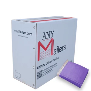 AirnDefense 250 #0 6.5X10" Purple Poly Bubble Mailers Shipping Padded Envelope - Picture 1 of 13