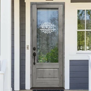 Front Door Vinyl Decal Personalized with Name-Custom Made - Picture 1 of 5