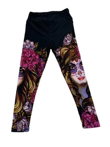 S/m LuLaRoe Kids Halloween Leggings Day Of The Dead Fits 2/6 RARE - Picture 1 of 1