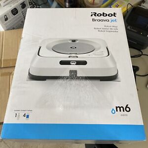 OPEN BOX - iRobot m6110 M6  Braava Jet Robot Mop Floor Cleaner, White