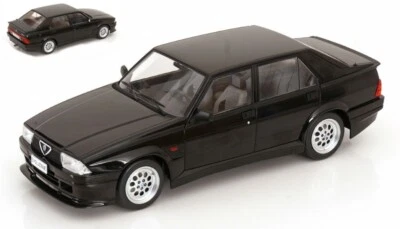 MODELLINO AUTO STATICO ALFA ROMEO 75 TURBO EVOLUZIONE 1987 NERO SCALA 1/18 - Immagine 1 di 4