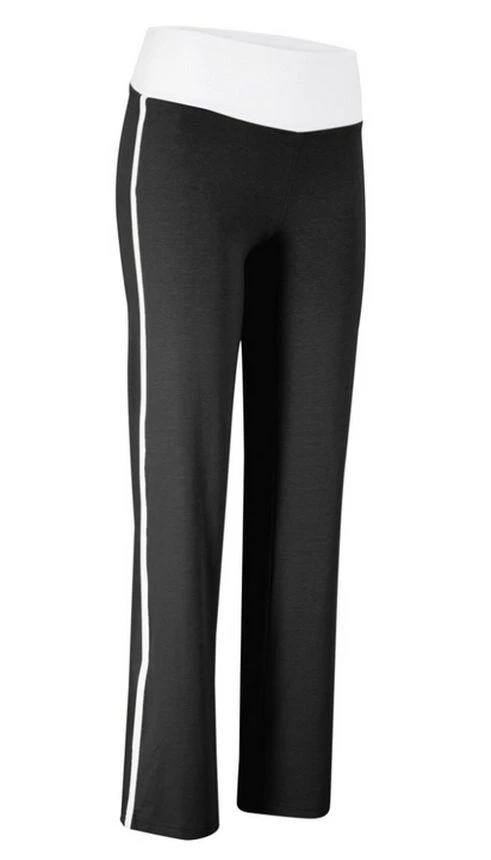 RESTPOSTEN VERSENDER Damen Hose schwarz und Seitenstreifen Sport Freizeit weiß Gr 40 bis 58 neu 12549