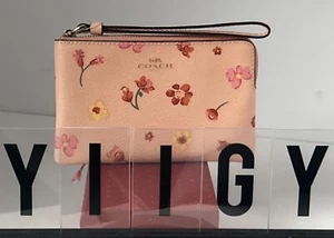 🐼💦 Bolso Muñequera Coach C8701 🐼💦 Místico Floral Flor Cuero Tarjeta 🐼 D702 - Imagen 1 de 9