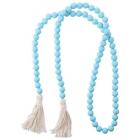 57 Inch Wood Bead Garland Tassels Sky Blue Beads Garland Decor  Home