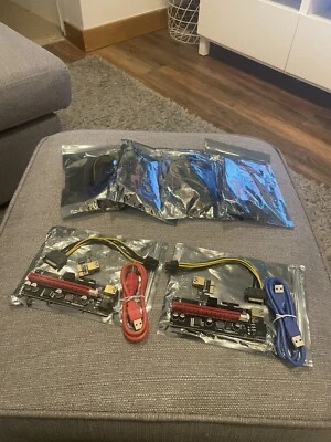 6 No  PCE164P-N08 VER009S High Speed PCI-E 1X to 16X Expansion For Mining Rig - Image 1 of 3