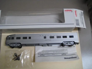 Marklin HO 43604 Streamliner Observation Car w/accessories in original box - NIB - Picture 1 of 3