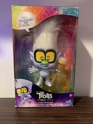 Muñeca DreamWorks Trolls World Tour Rappin' Tiny Diamond con Cetro - NUEVA Foto 1 de 4