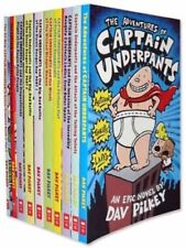 Captain Underpants 10 Books Children Set Paperback Box Collection By Dav Pilkey