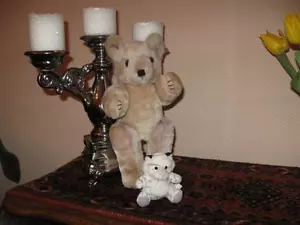Vintage Dutch Holland Jointed Bear & K&M Europe Kitten - Picture 1 of 5
