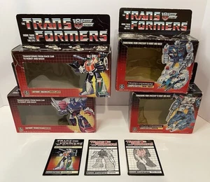 Four Original 1985 G1 Transformers Boxes Skids, Wheeljack, Topspin, & Twin Twist - Picture 1 of 11