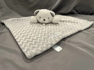 Usado en Excelente Condición Kids Preferred Blanco Oso de Peluche Plateado Blanco Bebé Manta de Seguridad Lovey Foto 1 de 4