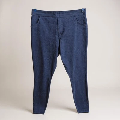 Leggings de mezclilla de tiro alto XXL Hue para mujer azul medianoche nuevos con etiquetas elásticos Foto 1 de 4