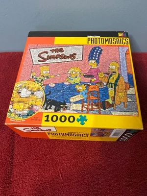 The Simpsons Photomosaics Family 1000 Piece Puzzle Robert Silvers SEALED New! - Image 1 of 4