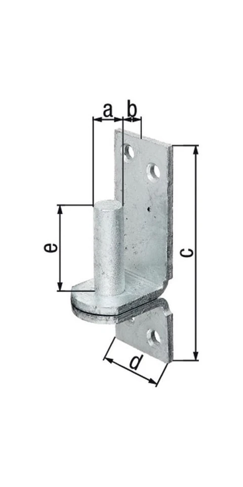 GAH Alberts Cloben DI en placa 20x20mm galvanizado en caliente