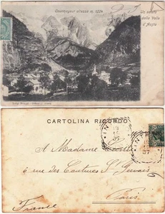 COURMAYEUR - AOSTA - EDIZ. LUIGI BROGGI - VIAGG. 1907 -34812- - Picture 1 of 1