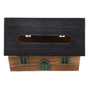  Solid Wood Napkin Box Desktop Organizer for Napkins Farmhouse Decor - Picture 1 of 12