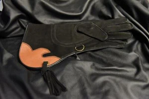 Falknerei Handschuh 15" dreilagig neu schwarz Größen Small bis XXLarge  - Bild 1 von 2