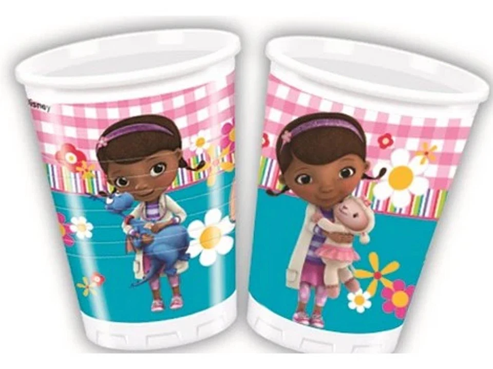 8 x Doc McStuffins Disney Kids Party Plastic Cups Birthday Party Tableware - Image 1 of 1