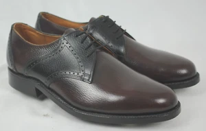 VINTAGE! HARTT SHOES LEATHER BROWN/BLACK SADDLE METAL SPIKE GOLF SHOES SIZE 8 US - Picture 1 of 8