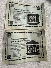 VINTAGE OLD BURGER KING COUPON EXPIRES 1983 Buy One Whopper Get One Free