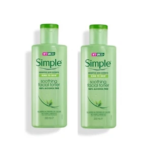 2x Simple Kind to Skin Soothing Facial Toner 100% Alcohol Free 200ml  - Picture 1 of 2