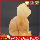 4cm Cute Yellow Calcite Cartoon Cat Sculpture for Home Office Lucky Decoration