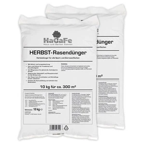 2 x 10kg HaGaFe Herbstrasendünger, Herbst - Rasendünger, Kaliumdünger, Dünger - Bild 1 von 5