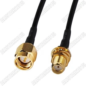 SMA Macho Enchufe a SMA Hembra Jack Mampara Lote Conector Coleta Cable Coaxial RG174 - Imagen 1 de 4