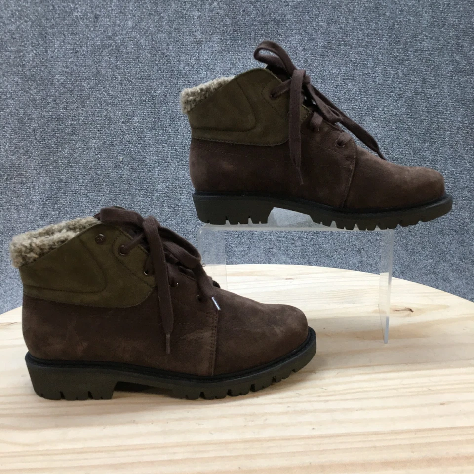 Botas CAT Caterpillar para mujer 6,5 ancho traste piel impermeables cuero verde P309733 Foto 1 de 4